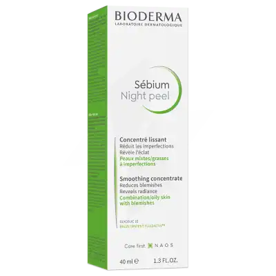 Bioderma Sébium Night Peel Soin Nuit Peeling Doux Anti-imperfections 40ml à RUMILLY