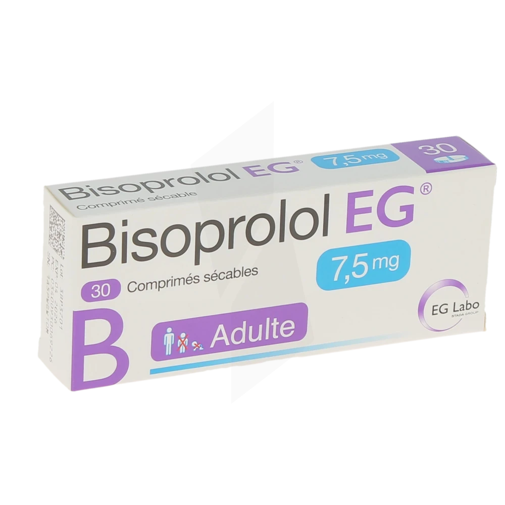 Bisoprolol Eg 7,5 Mg, Comprimé Sécable