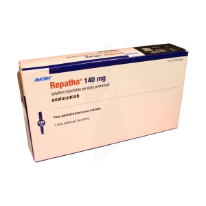Repatha 140 Mg, Solution Injectable En Stylo Prérempli