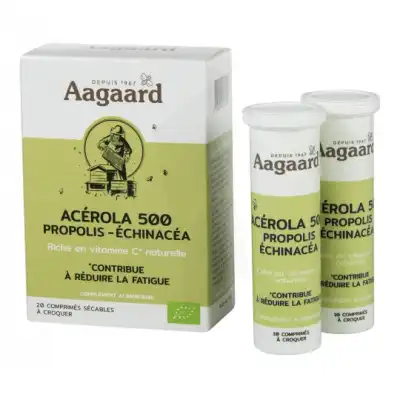 Aagaard Acerola 500mg + Propolis + Echinacea Comprimés à Croquer B/20 à Bondues