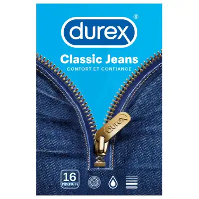 Durex Classic Jeans Préservatif Avec Réservoir B/16 à LA COTE-SAINT-ANDRÉ