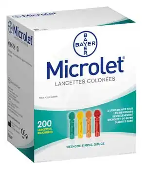 Microlet Lancette Siliconée Colorée B/200 à Paris