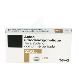 Acide Ursodesoxycholique Teva 250 Mg, Comprimé Pelliculé