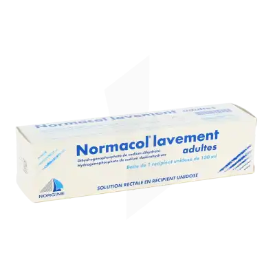 NORMACOL LAVEMENT ADULTES, solution rectale, récipient unidose