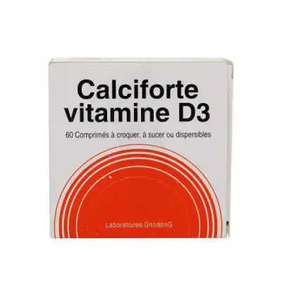 Calciforte Vitamine D3, Comprimé à Croquer, à Sucer Ou Dispersible à LA TREMBLADE