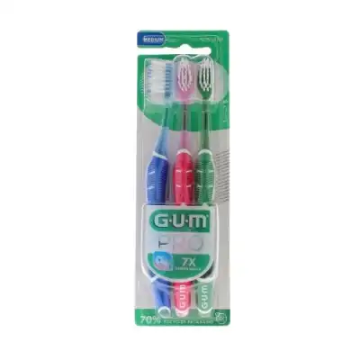 Gum Technique Pro Brosse Dents Médium Pack/3 à Ferney-Voltaire