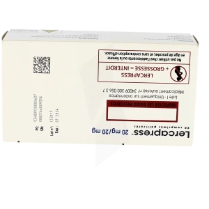 Lercapress 20 Mg/20 Mg, Comprimé Pelliculé