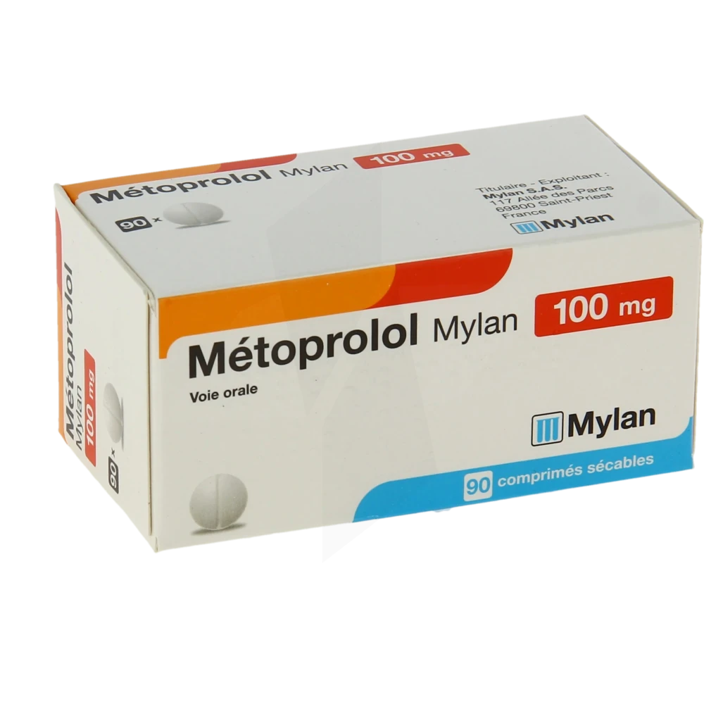 Metoprolol Viatris 100 Mg, Comprimé Sécable