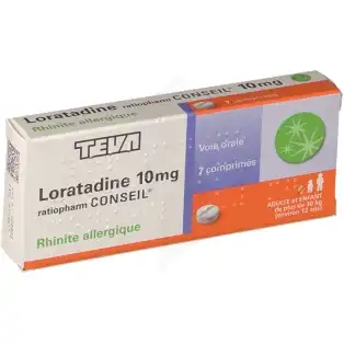 Loratadine Ratiopharm Conseil 10 Mg, Comprimé