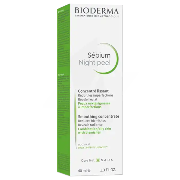 Bioderma Sébium Night Peel Soin Nuit Peeling Doux Anti-imperfections 40ml