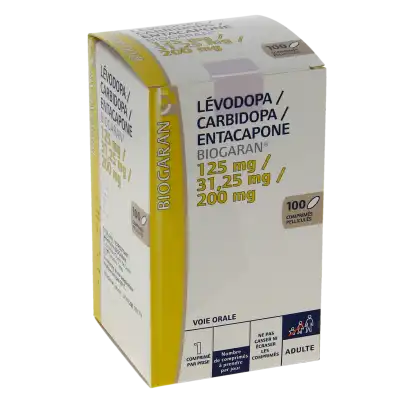 Levodopa/carbidopa/entacapone Biogaran 125 Mg/31,25 Mg/200 Mg, Comprimé Pelliculé à Chelles