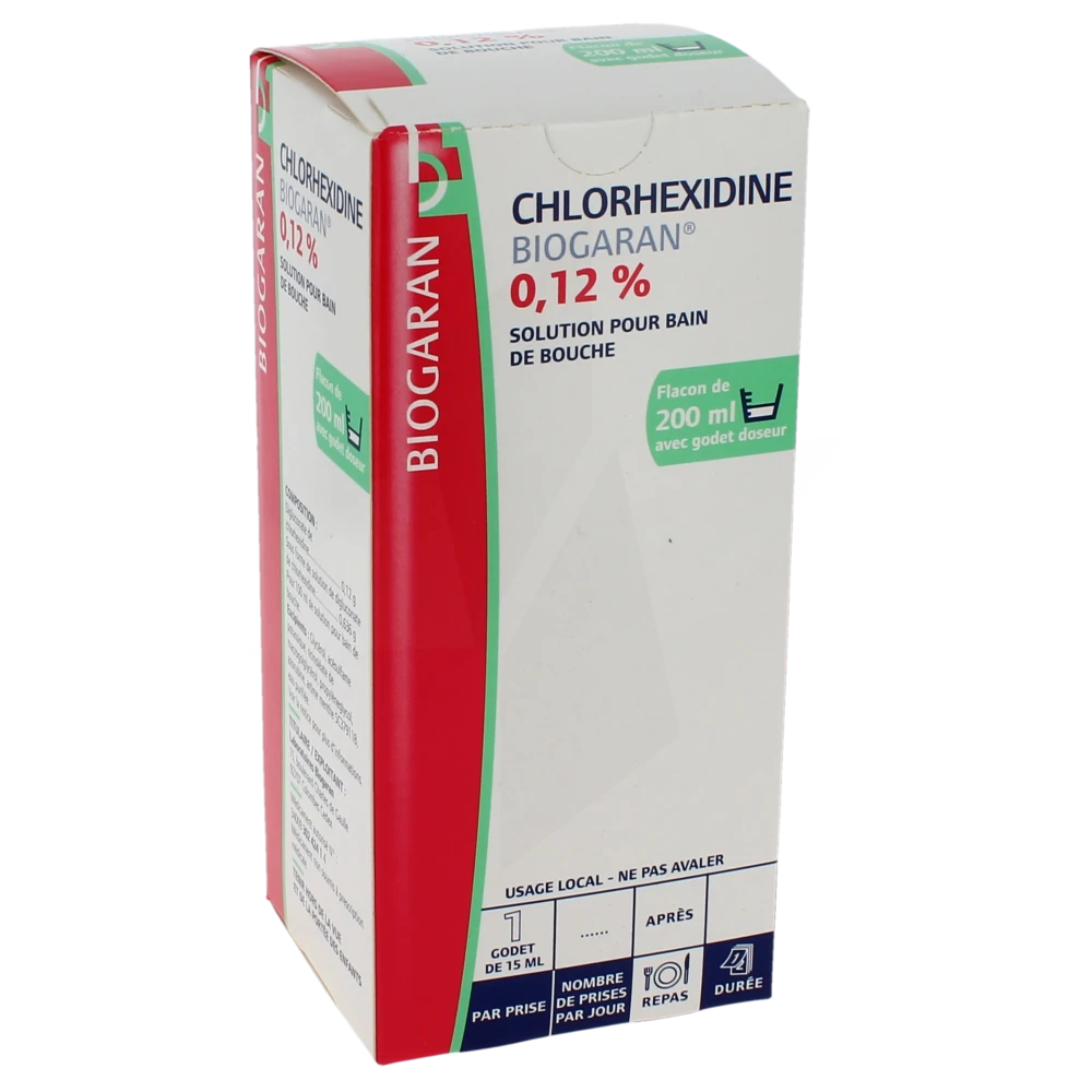 Chlorhexidine Biogaran 0,12 %, Solution Pour Bain De Bouche