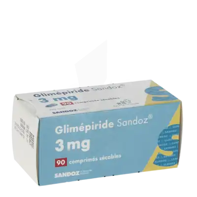 Glimepiride Sandoz 3 Mg, Comprimé Sécable à Angers