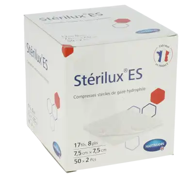 Sterilux Es Compr Gaze StÉrile 7,5x7,5cm 50sach/2 à SAINT-GERMAIN-DU-PUY