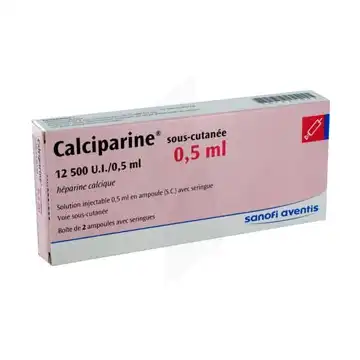 Calciparine Sous Cutanee 12 500 Ui/0,5 Ml, Solution Injectable à SAINT-PRIEST