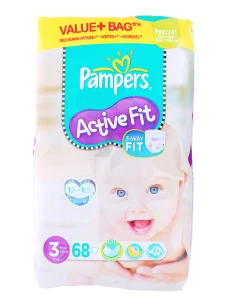 Pampers Couches Active Fit Taille 3 4-9 Kg X 68