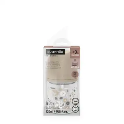 SUAVINEX BIBERON VERRE 120ML SXPROS BEIGE
