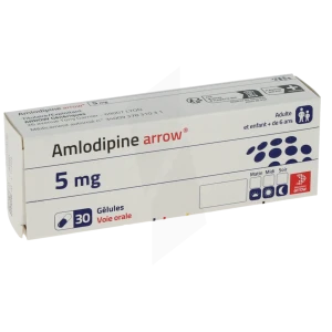 Amlodipine Arrow 5 Mg, Gélule