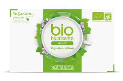 Nutrisanté Infusions Bio Tisane Mélisse 20 Sachets à Blaye
