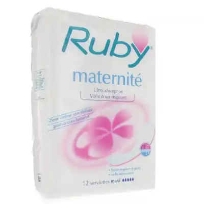 Ruby Serviette Périodique Maternité Sachet/12 à MARSANNAY-LA-CÔTE