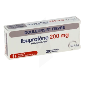 Ibuprofene Eg 200 Mg, Comprimé Pelliculé