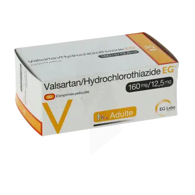Valsartan/hydrochlorothiazide Eg 160 Mg/12,5 Mg, Comprimé Pelliculé à Auterive