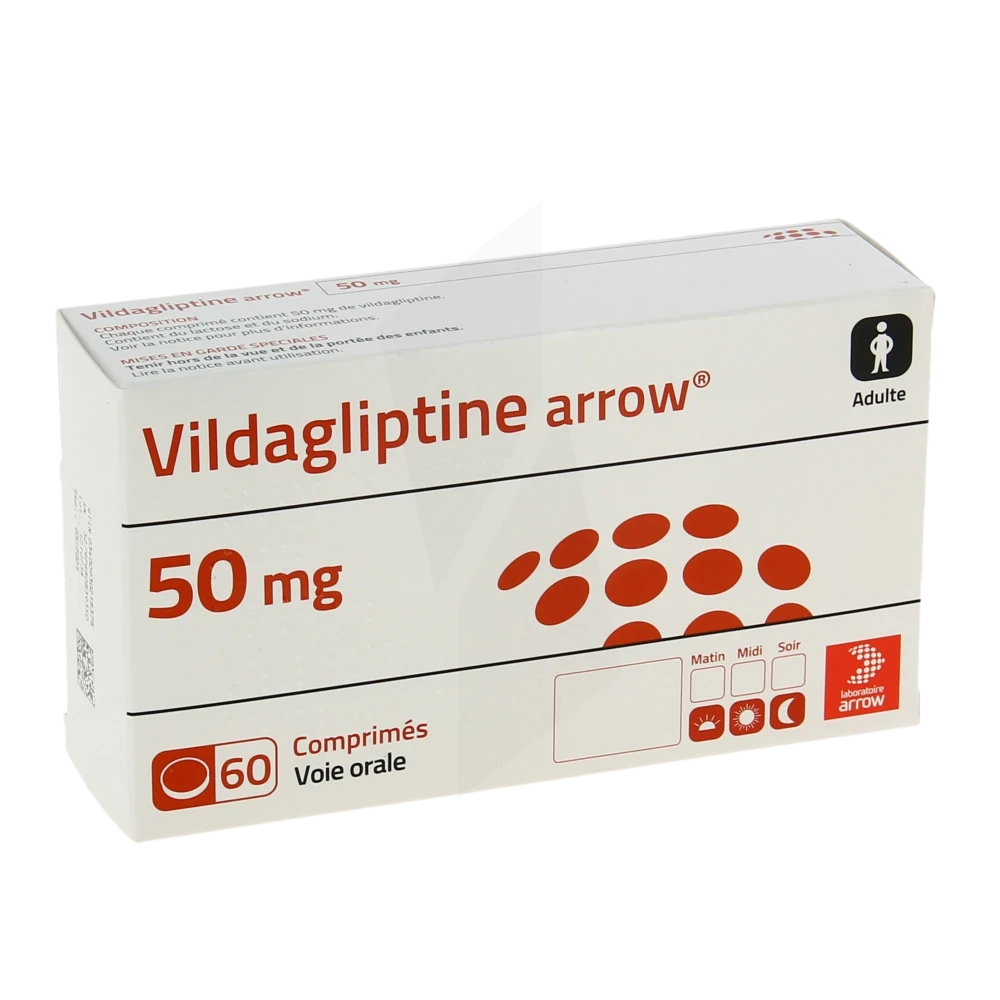 Vildagliptine Arrow 50 Mg, Comprimé