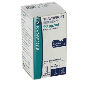 Travoprost Biogaran 40 Microgrammes/ml, Collyre En Solution