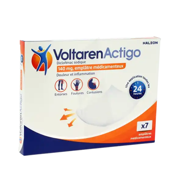 Voltarenactigo 140 Mg, Emplâtre Médicamenteux