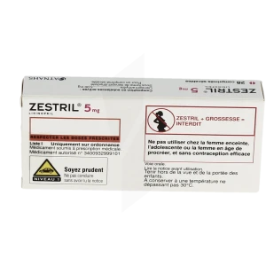 Zestril 5 Mg, Comprimé Sécable