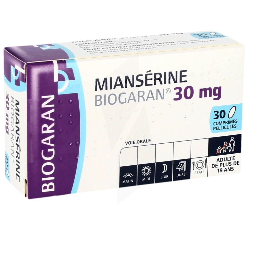 Mianserine Biogaran 30 Mg, Comprimé Pelliculé