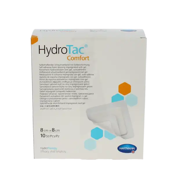 Hydrotac® Comfort Pansement Adhésif 8 X 8 Cm - Boîte De 10