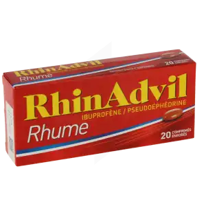 Rhinadvil Rhume Ibuprofene/pseudoephedrine, Comprimé Enrobé à GRENOBLE
