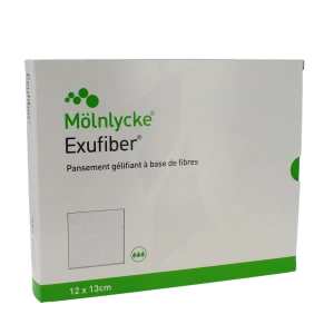 Exufiber Plaque Stérile 12x13cm B/16