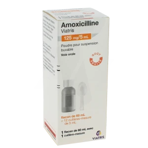 Amoxicilline Viatris 125 Mg/5 Ml, Poudre Pour Suspension Buvable