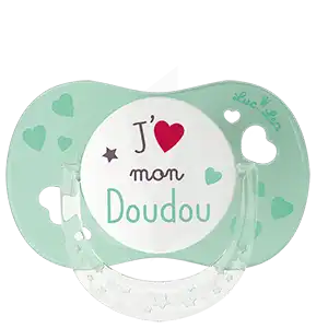 Luc Et Léa Sucette Physiologique +6mois Spécial Bébé Allaité "j'aime Mon Doudou" à Savenay