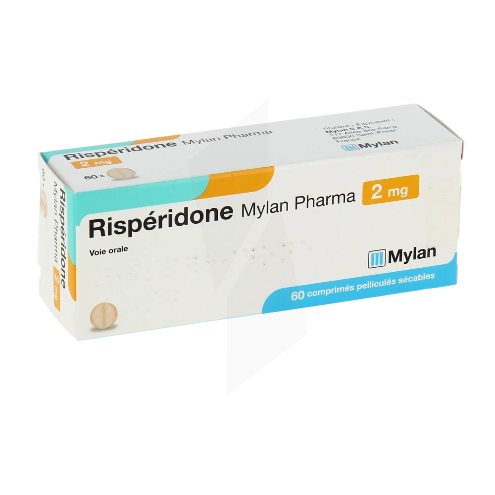 Risperidone Viatris 2 Mg, Comprimé Pelliculé Sécable