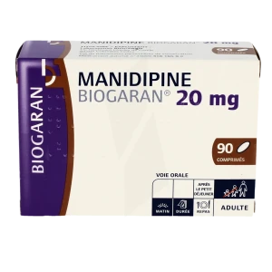 Manidipine Biogaran 20 Mg, Comprimé