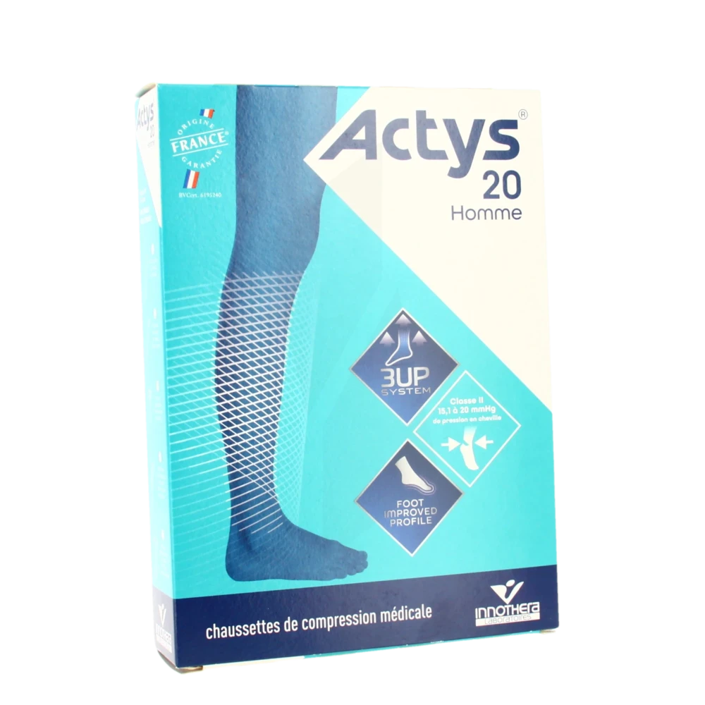 Actys 20 Chaussette Pf Homme Noir T3n