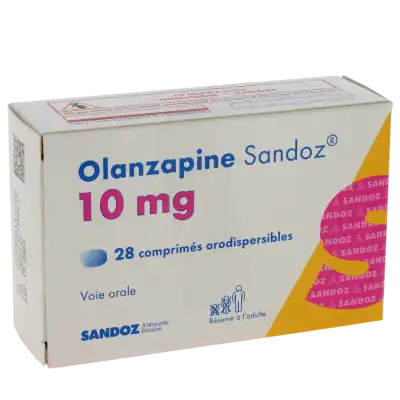 OLANZAPINE SANDOZ 10 mg, comprimé orodispersible