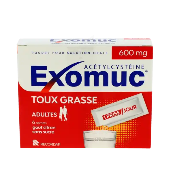 Exomuc 600 Mg, Poudre Pour Solution Orale En Sachet