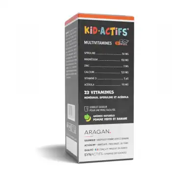 Aragan Synactifs Kidactifs Multivit Sirop 125ml