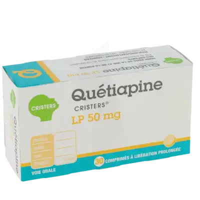 QUETIAPINE CRISTERS LP 50 mg, comprimé à libération prolongée