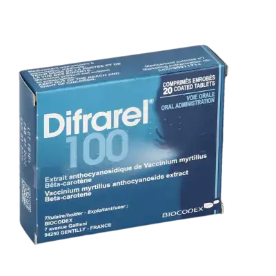 DIFRAREL 100 mg, comprimé enrobé Plq/20