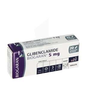 Glibenclamide Biogaran 5 Mg, Comprimé Sécable