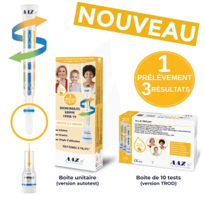 Aaz All In Triplex Test Antigénique Combiné B/10