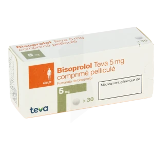 Bisoprolol Teva 5 Mg, Comprimé Pelliculé