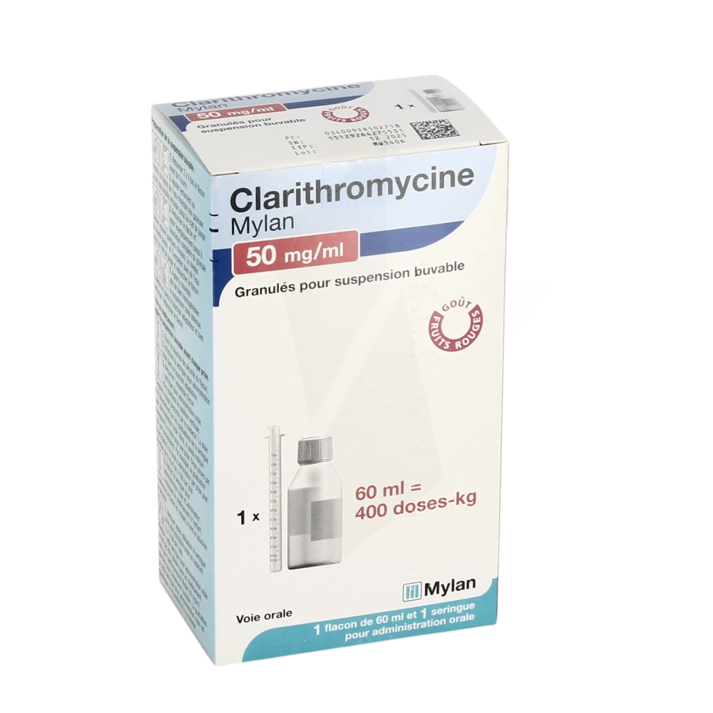 Clarithromycine Viatris 50 Mg/ml, Granulés Pour Suspension Buvable