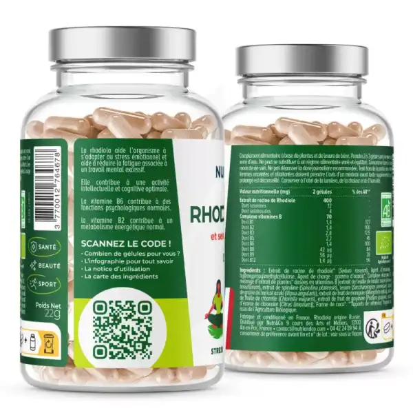 Nutri&co Rhodiola Bio Gélules B/60