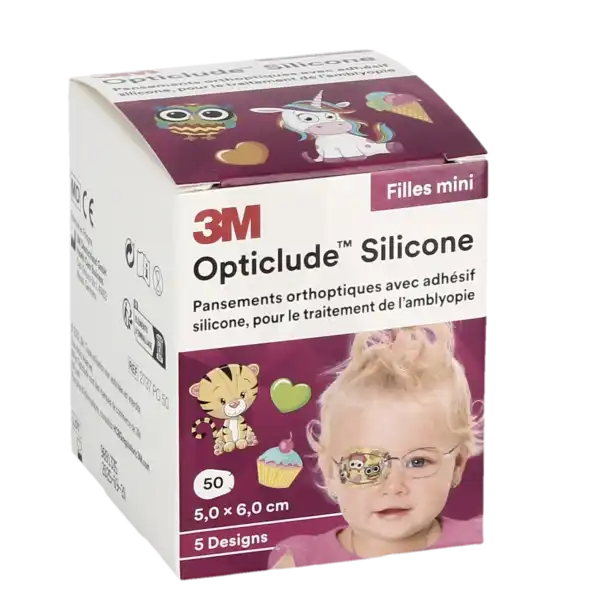 Opticlude Design Girl Pans Orthoptique Silicone Mini 5x6cm B/50